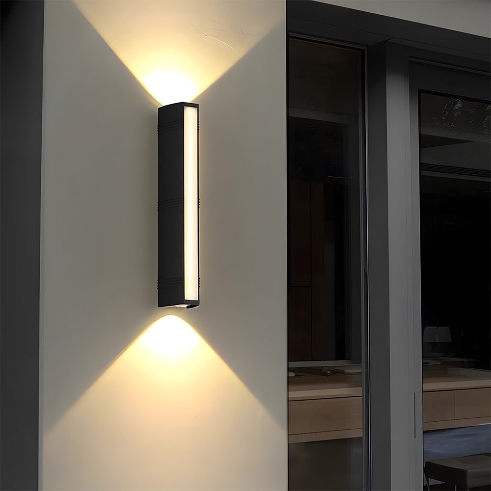 Outdoor Wall Lights LED Up and Down Modern Rectangular with Weather Resistance