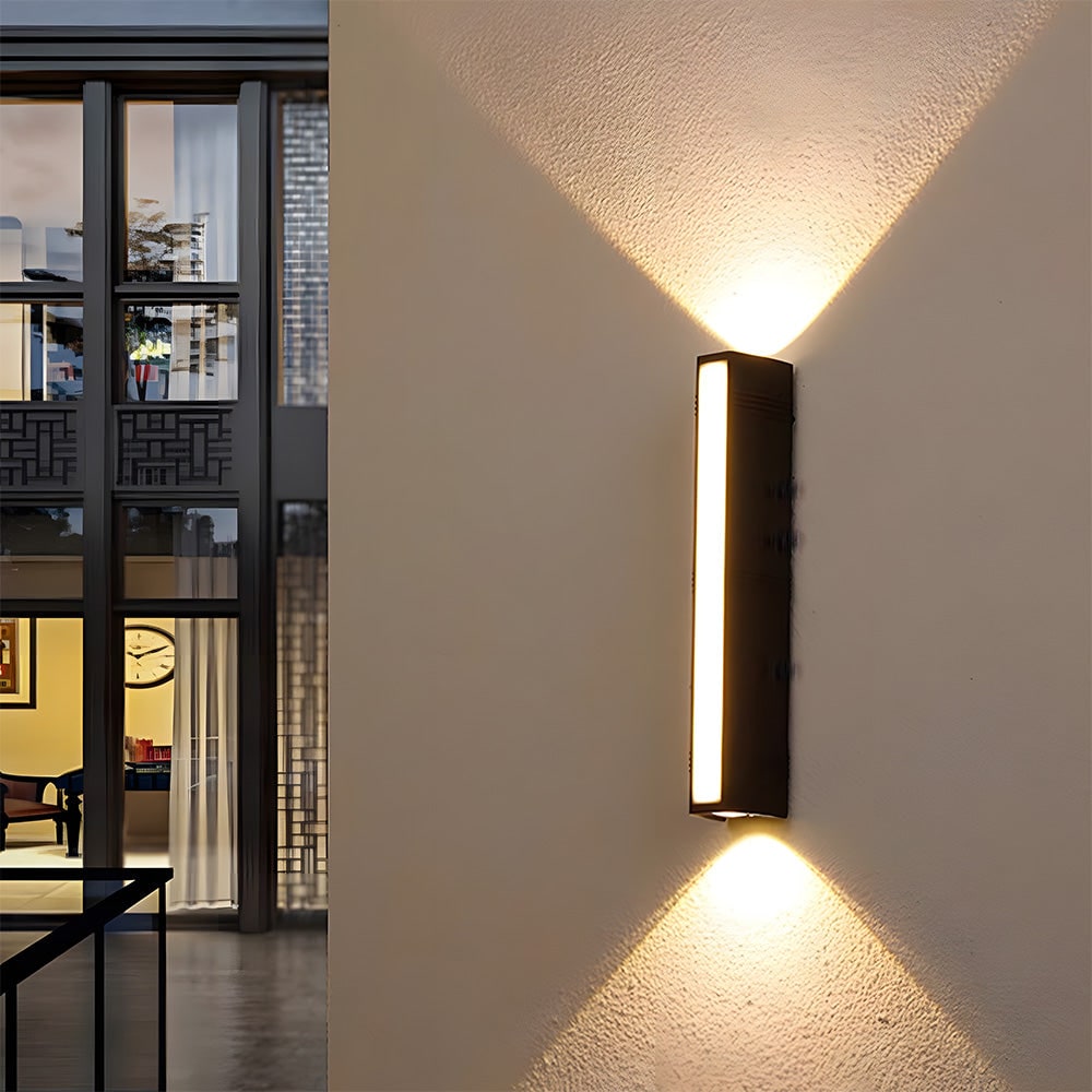 Outdoor Wall Lights LED Up and Down Modern Rectangular with Weather Resistance