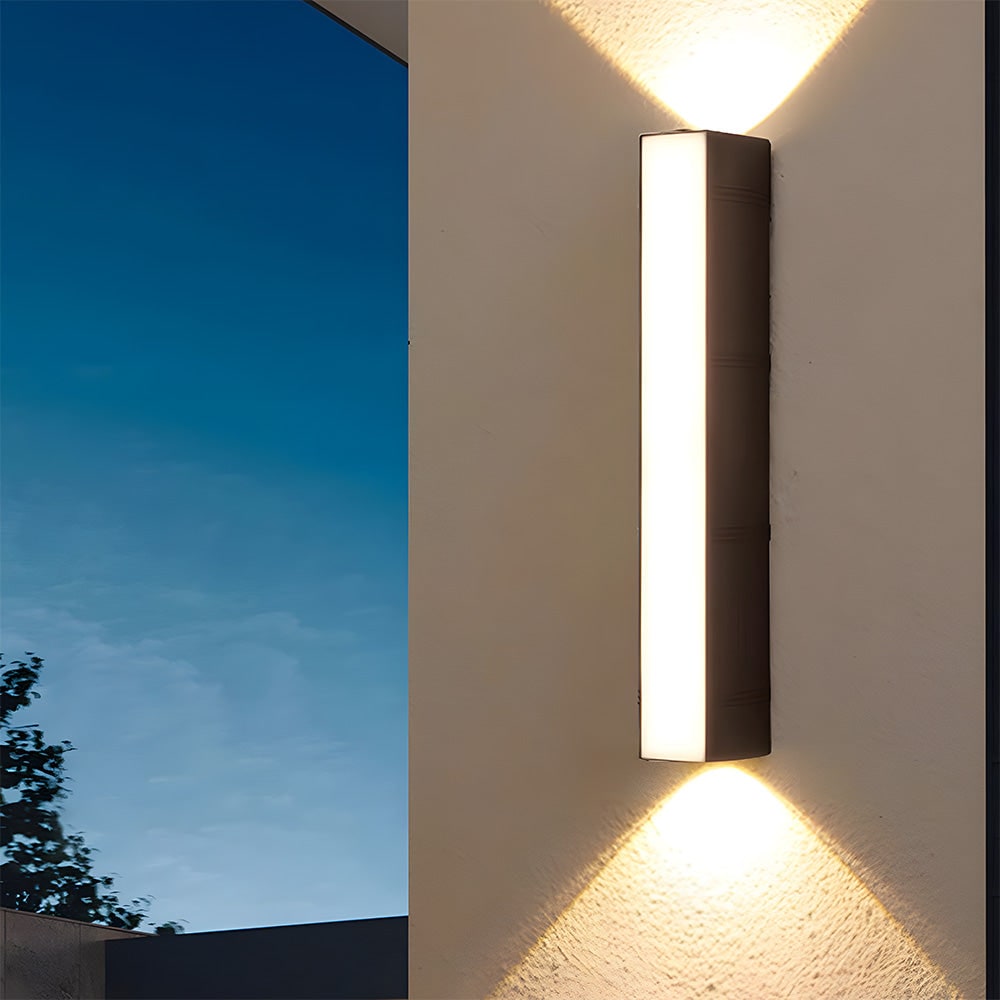 Outdoor Wall Lights LED Up and Down Modern Rectangular with Weather Resistance