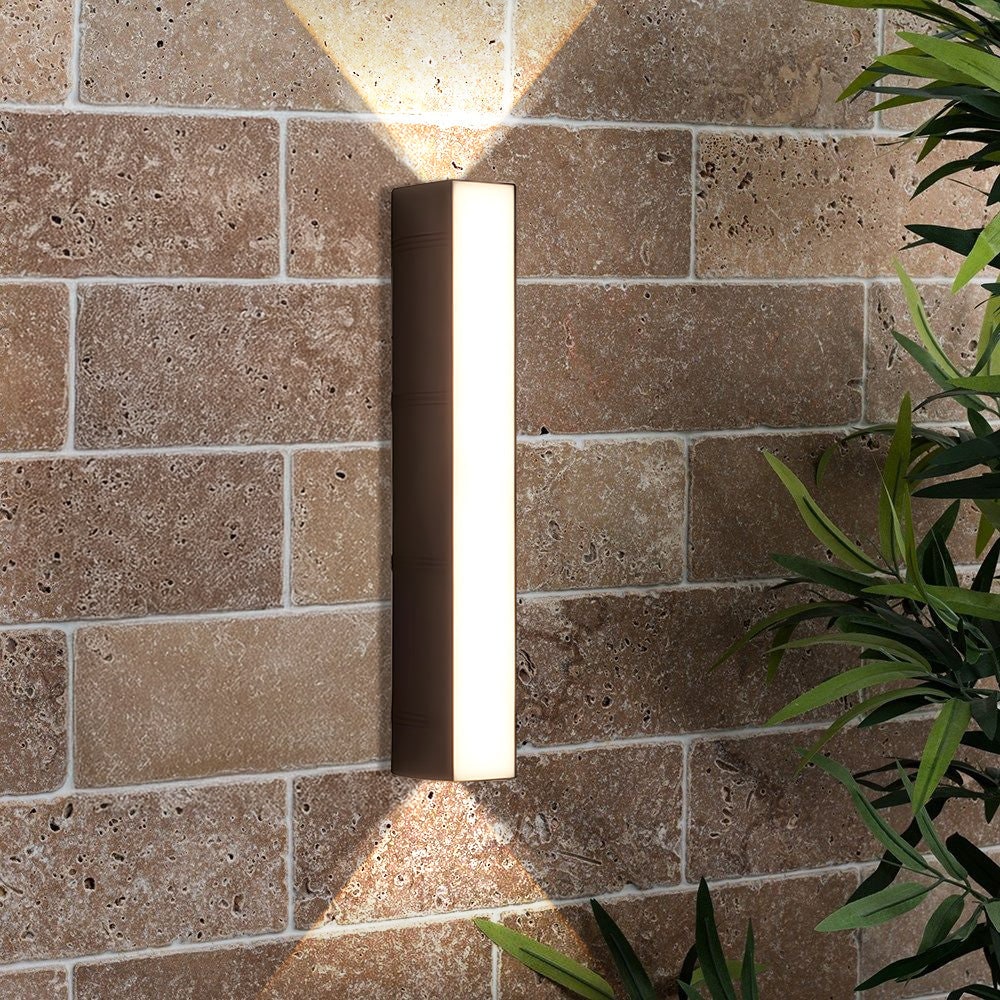 Outdoor Wall Lights LED Up and Down Modern Rectangular with Weather Resistance