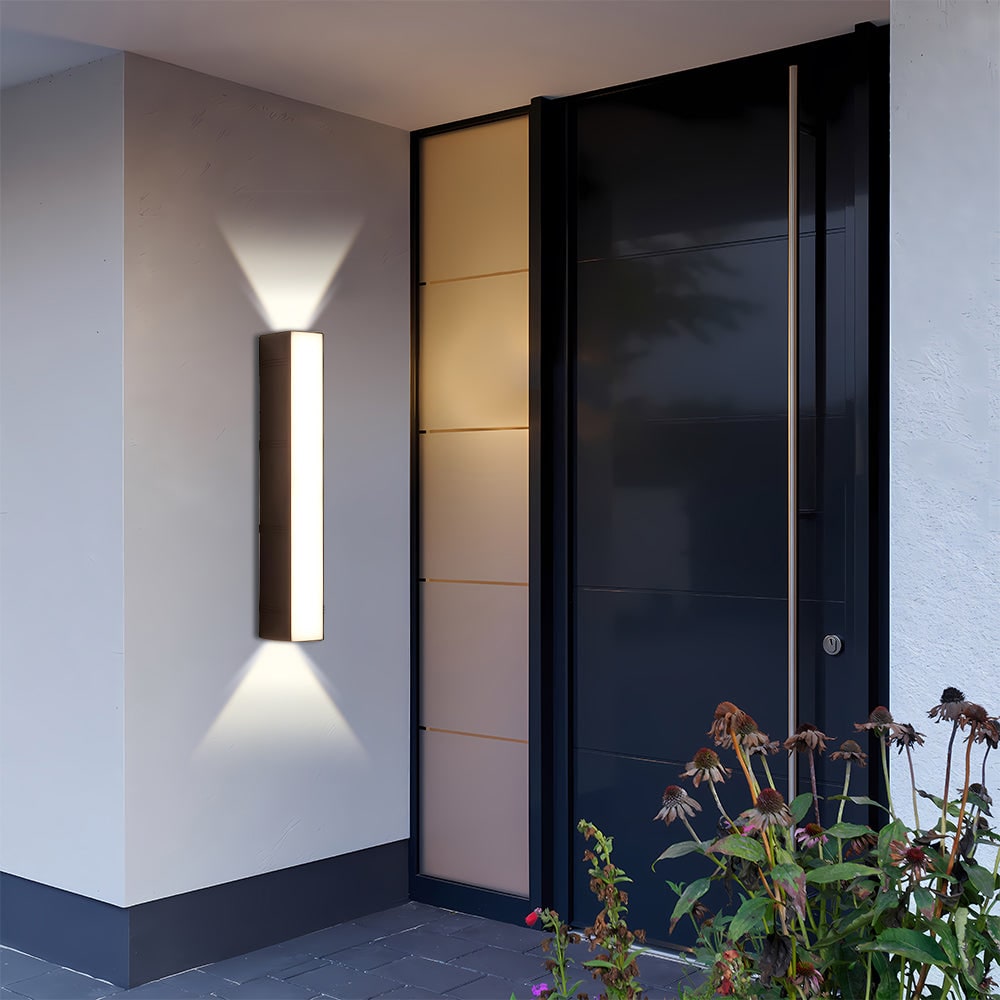 Outdoor Wall Lights LED Up and Down Modern Rectangular with Weather Resistance