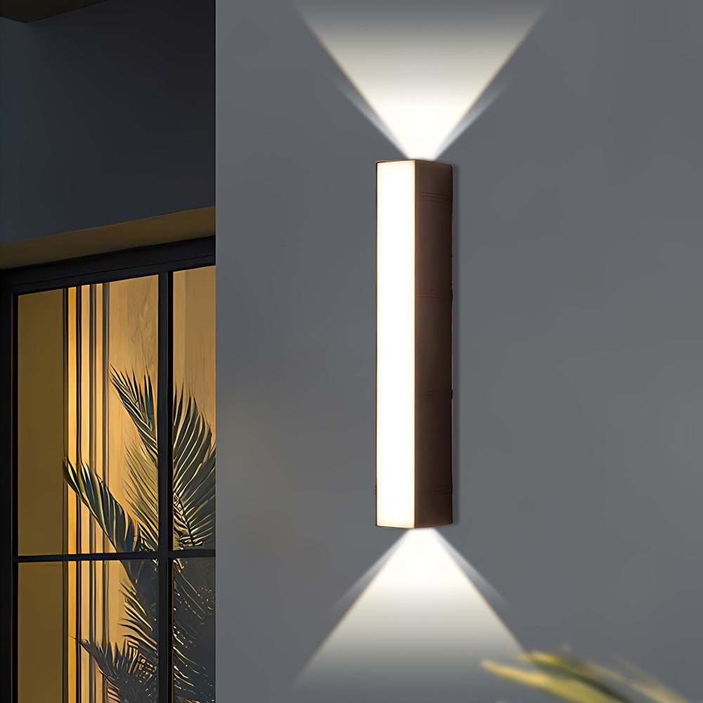 Outdoor Wall Lights LED Up and Down Modern Rectangular with Weather Resistance