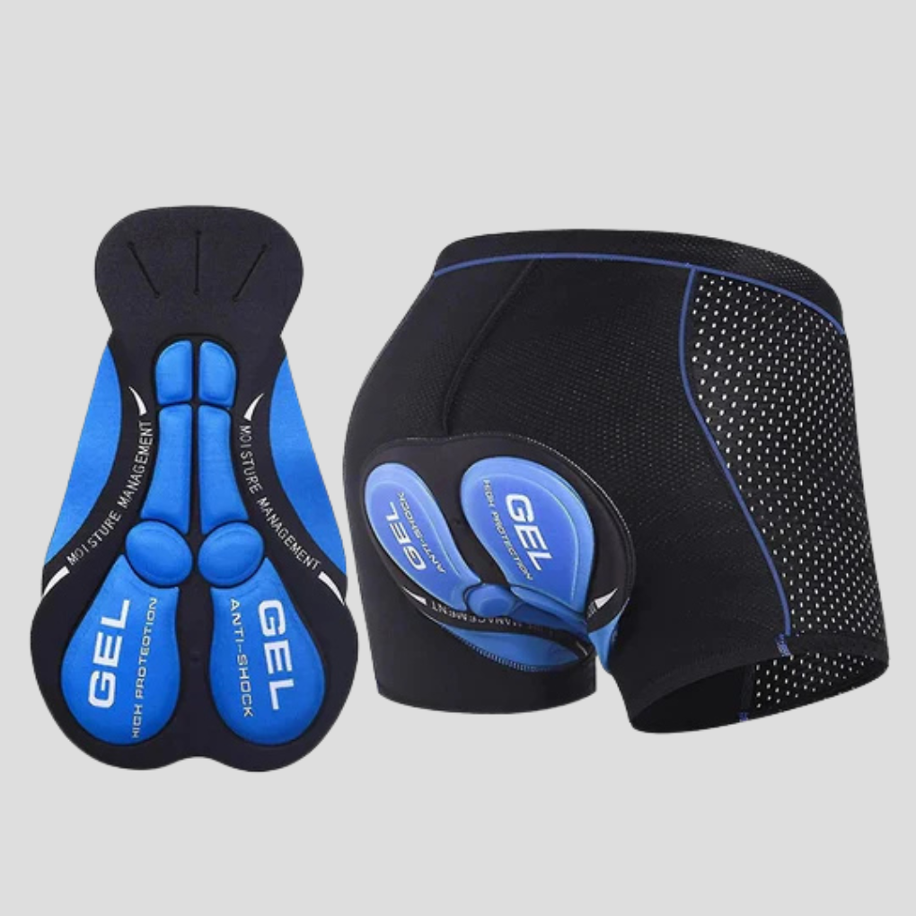 Padded Bike Shorts with Gel Seat Cushion and Mesh Panels