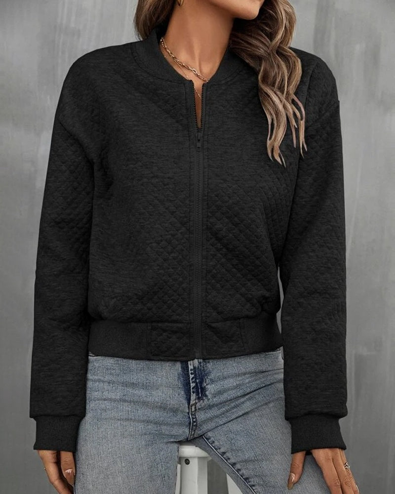 Noelle | Women's Bomber Jacket Quilted Zip Up