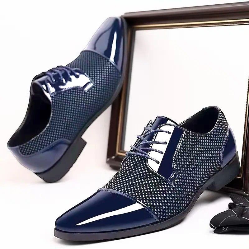 Patent Cap Toe Lace-Up Oxford for Men