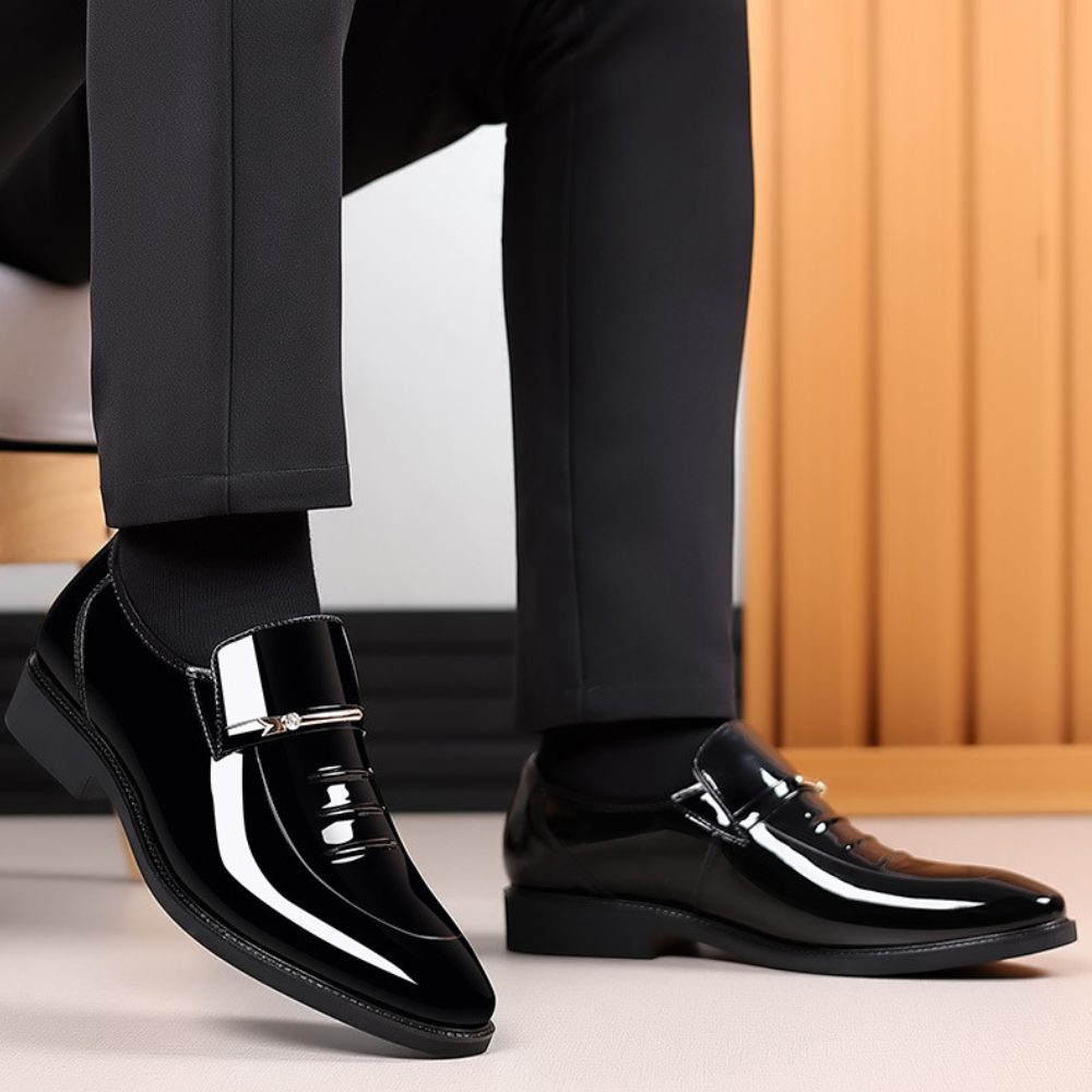 Patent Leather Loafers for Men