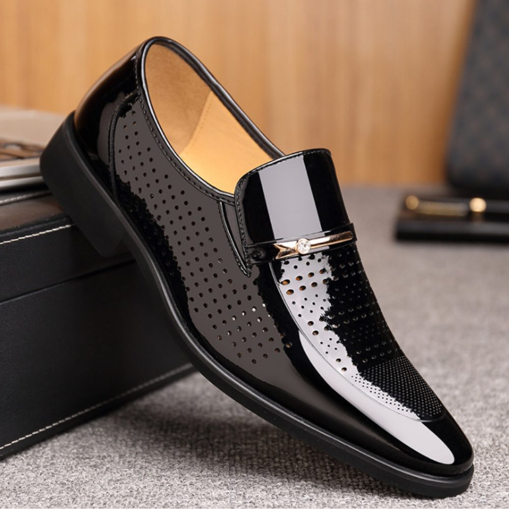Patent Leather Loafers for Men