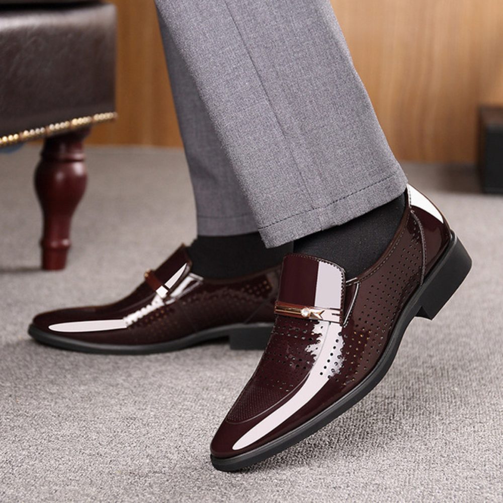 Patent Leather Loafers for Men