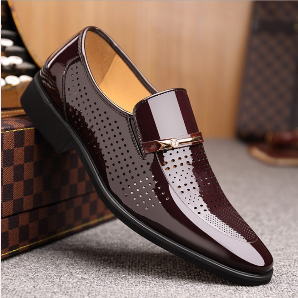 Patent Leather Loafers for Men