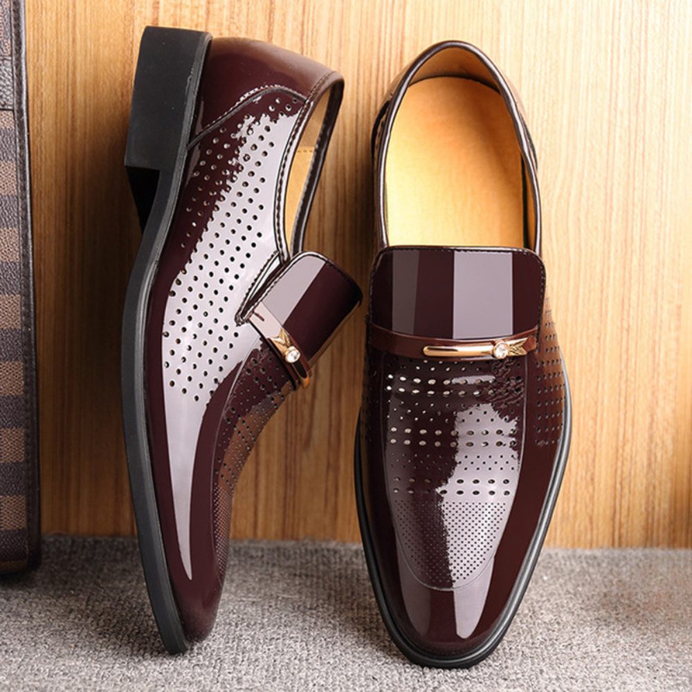 Patent Leather Loafers for Men