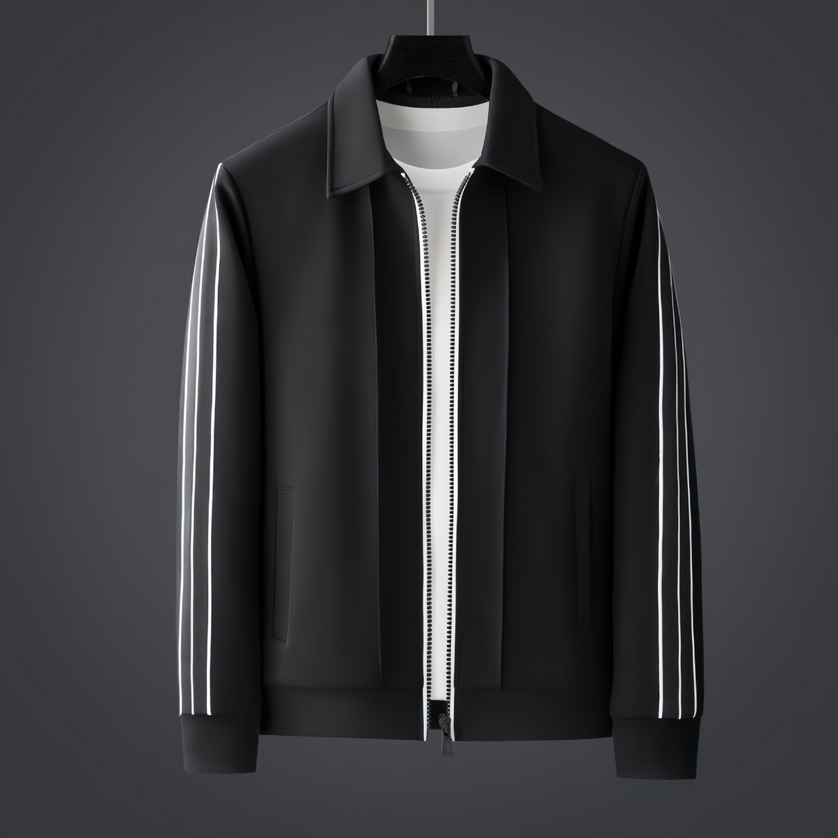Isaiah | Men's Athletic Tracksuit Zip Up Side Stripes
