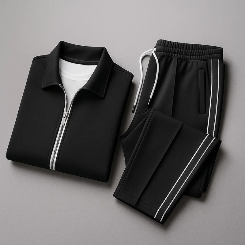 Isaiah | Men's Athletic Tracksuit Zip Up Side Stripes
