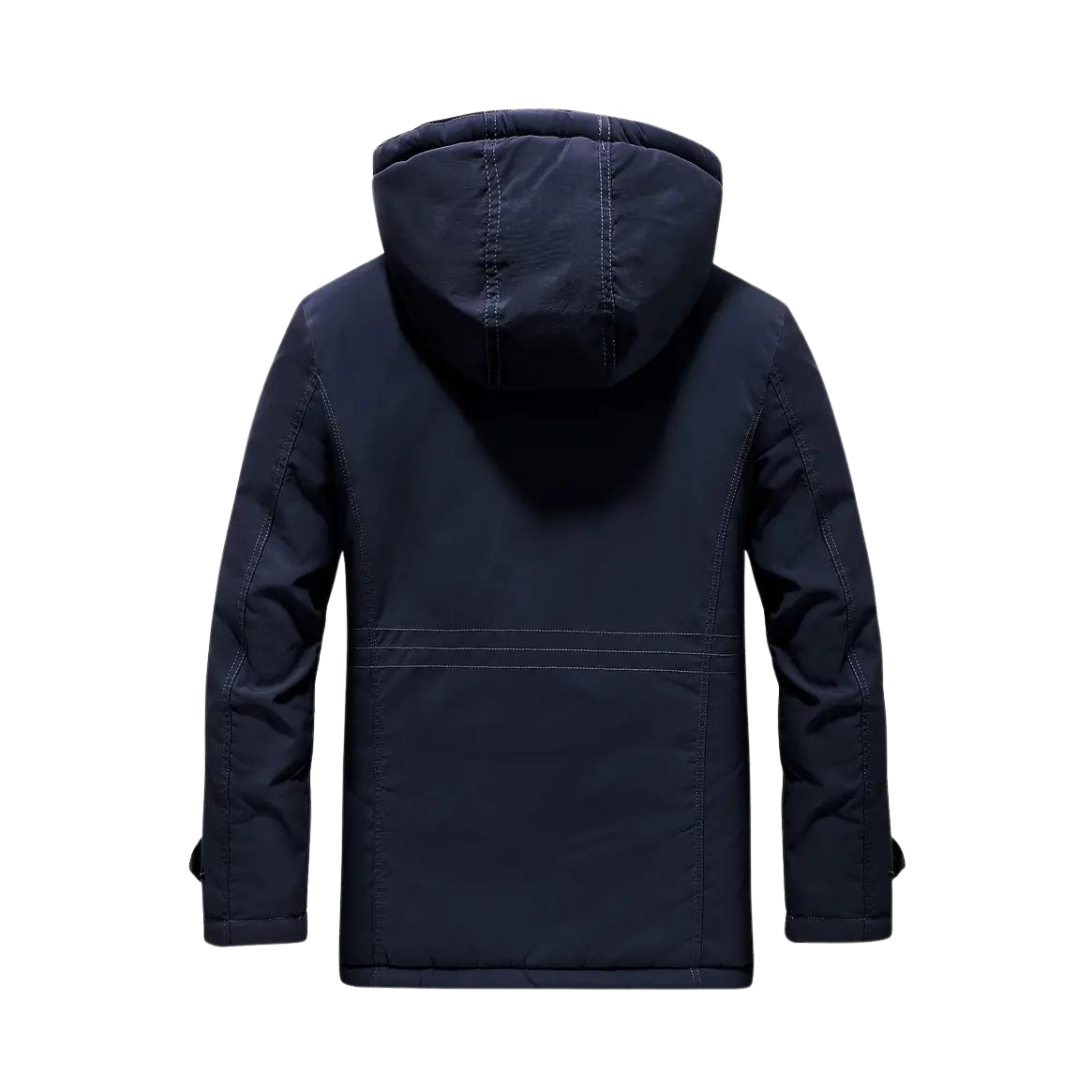 Spencer | Men's Winter Quilted Parka Jacket Hooded Fleece Lined