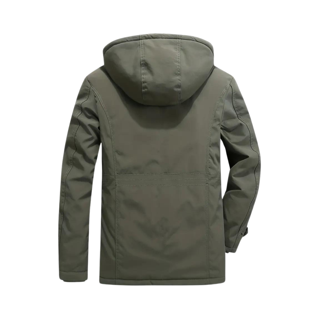 Spencer | Men's Winter Quilted Parka Jacket Hooded Fleece Lined