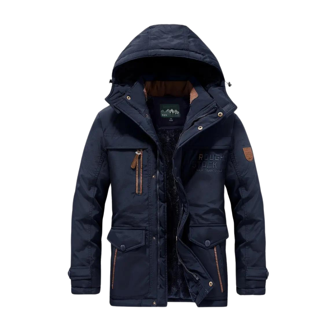 Spencer | Men's Winter Quilted Parka Jacket Hooded Fleece Lined