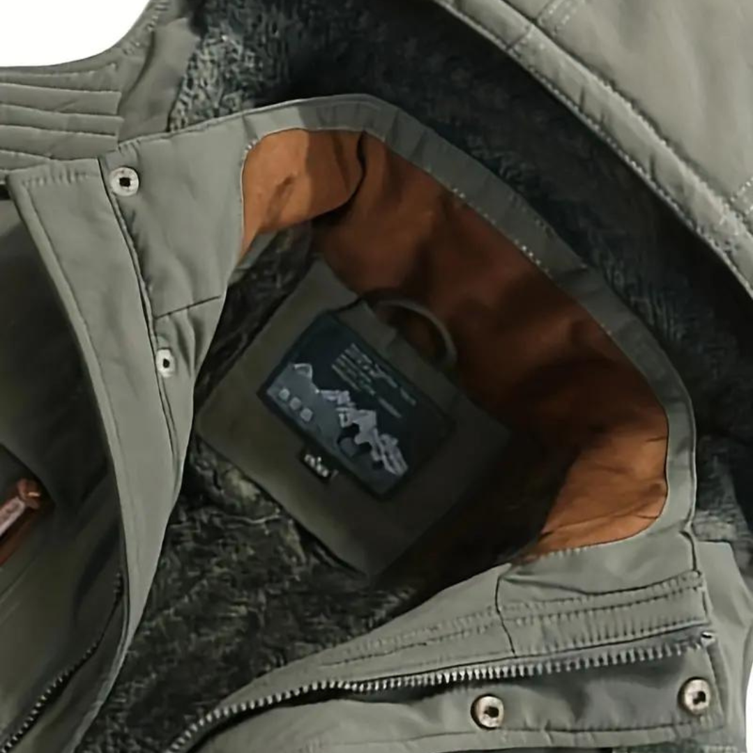 Spencer | Men's Winter Quilted Parka Jacket Hooded Fleece Lined