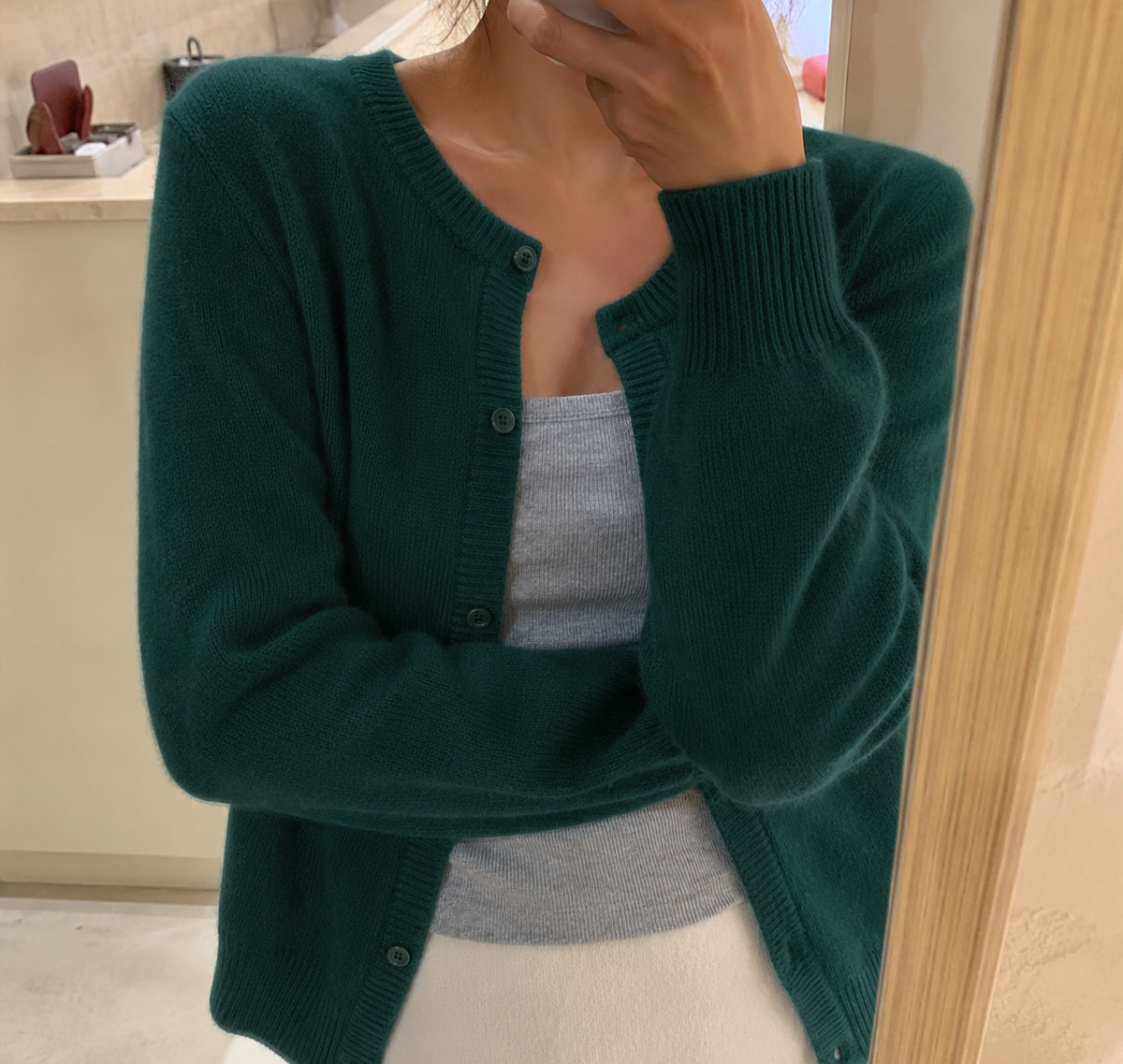 Zoe | Women's Soft Knit Cardigan Sweater Crew Neck Button Up
