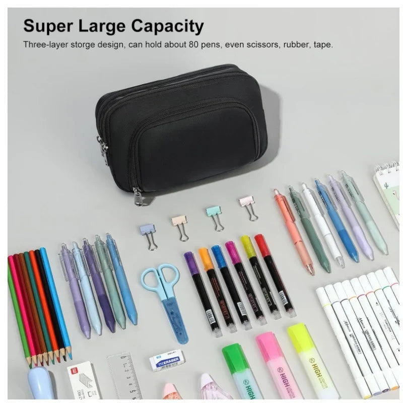 Pencil Case | Multi-Compartment & Water-Resistant | Compact Travel Size