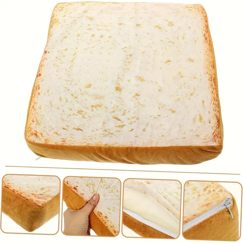 Pet Bed | Soft Plush & Toast-Shaped | Small Pets