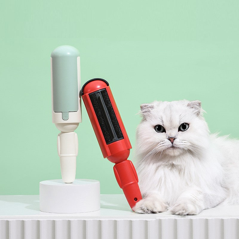 Pet Hair Remover and Removal Tool with Double-Sided Brush and Protective Cover Carpet Rake