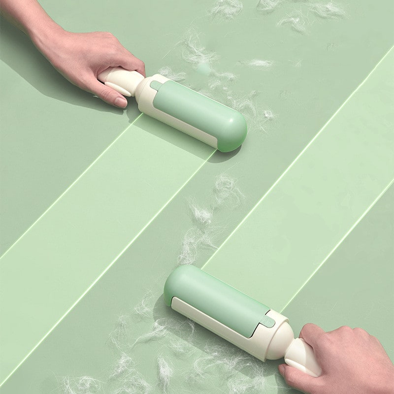 Pet Hair Remover and Removal Tool with Double-Sided Brush and Protective Cover Carpet Rake