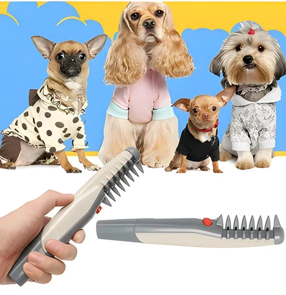 Pet Trimmer | Gentle Knot-Removing Stainless Steel Blades & Ergonomic Handle