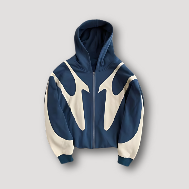Peter | Men's Trendy Flame Zip Hoodie