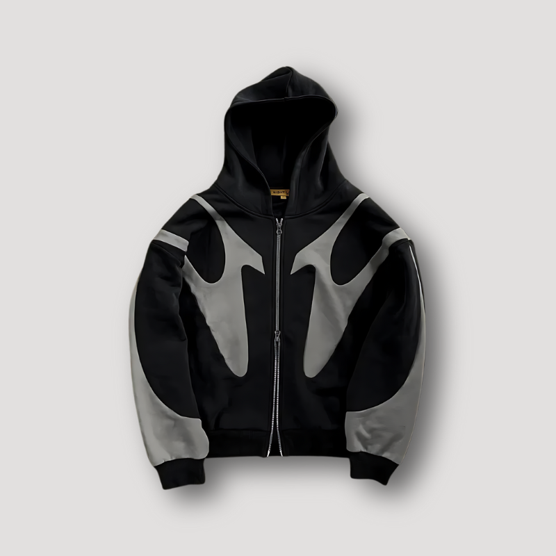 Peter | Men's Trendy Flame Zip Hoodie