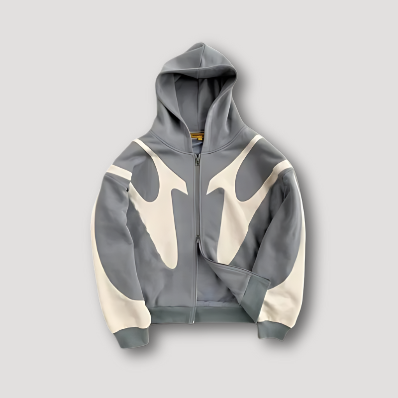 Peter | Men's Trendy Flame Zip Hoodie