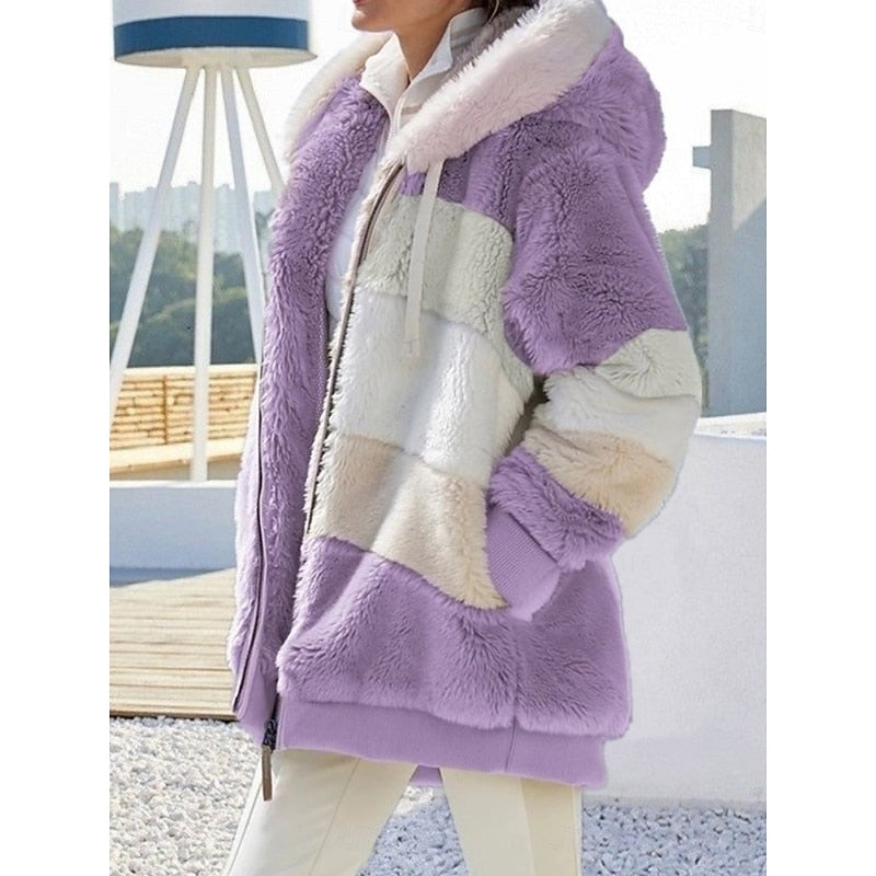 Corinne | Hooded Zip Up Fleece Jacket