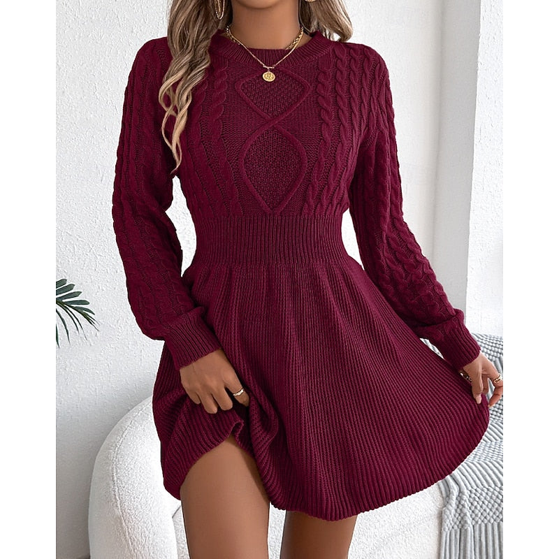 Whitney | Cable Knit Sweater Dress