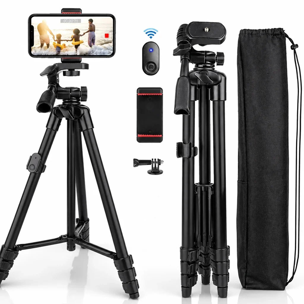 Phone Tripod | 3-in-1 Selfie Stick & Bluetooth Remote | 40–140 cm