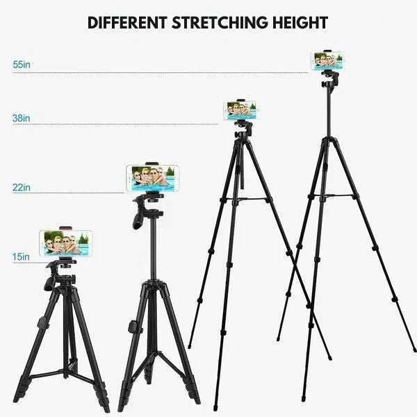 Phone Tripod | 3-in-1 Selfie Stick & Bluetooth Remote | 40–140 cm