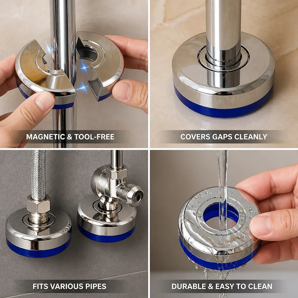 Pipe Cover | Magnetic & Tool-Free | Fits 75 mm Pipes