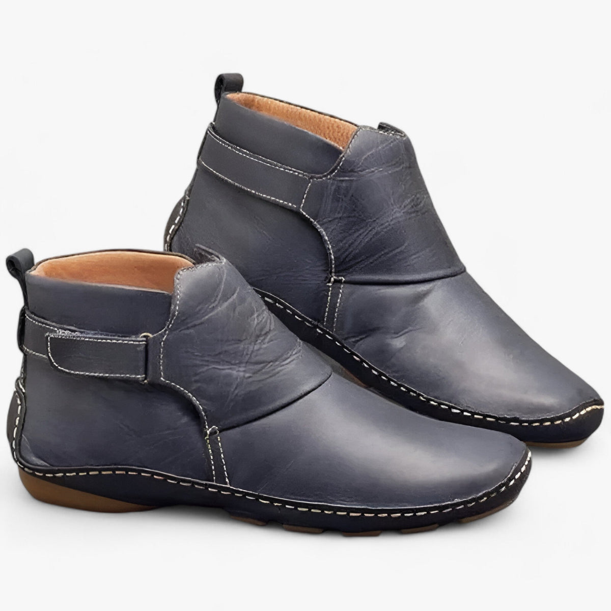Women's bohemian slip-on ankle boots