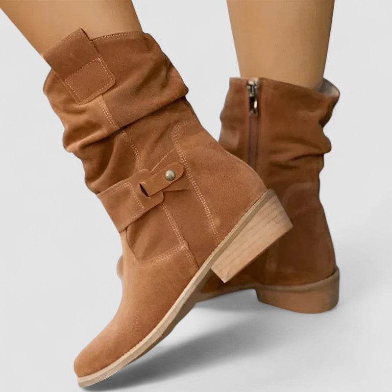 Allegra | Structured Ankle Silhouette Mid-Calf Boots