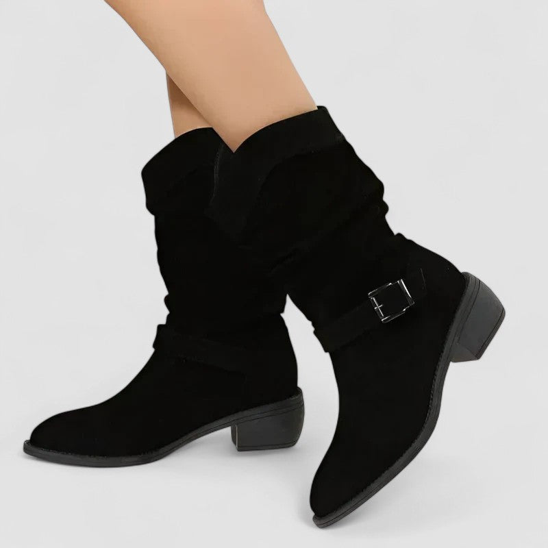 Allegra | Structured Ankle Silhouette Mid-Calf Boots