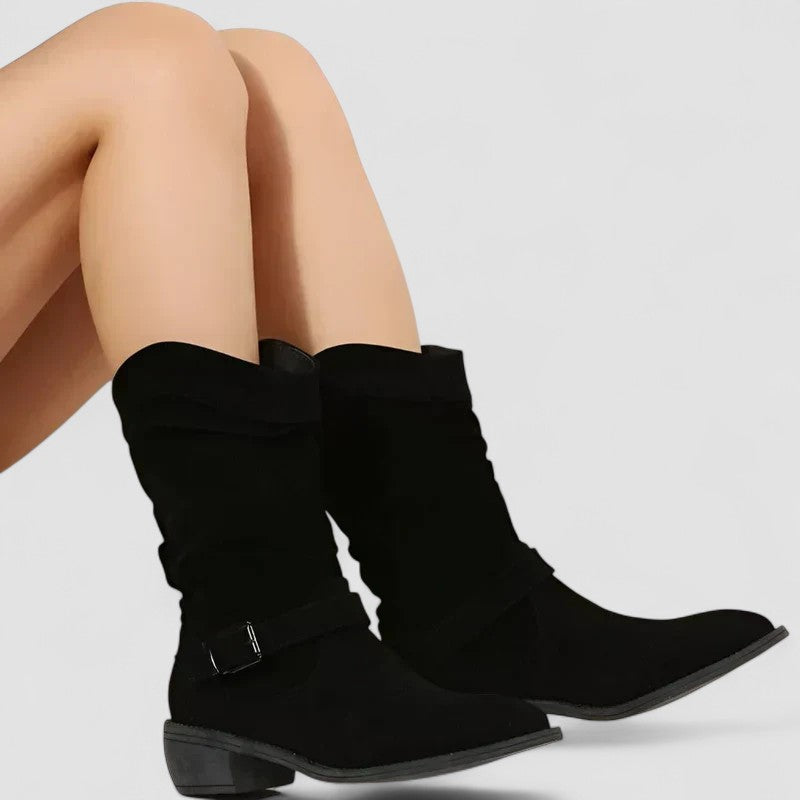 Allegra | Structured Ankle Silhouette Mid-Calf Boots