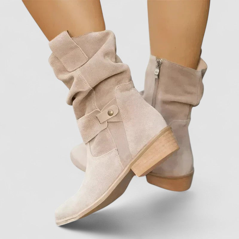 Allegra | Structured Ankle Silhouette Mid-Calf Boots