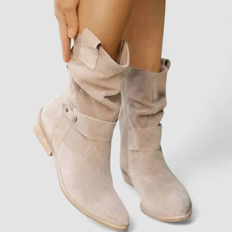 Allegra | Structured Ankle Silhouette Mid-Calf Boots