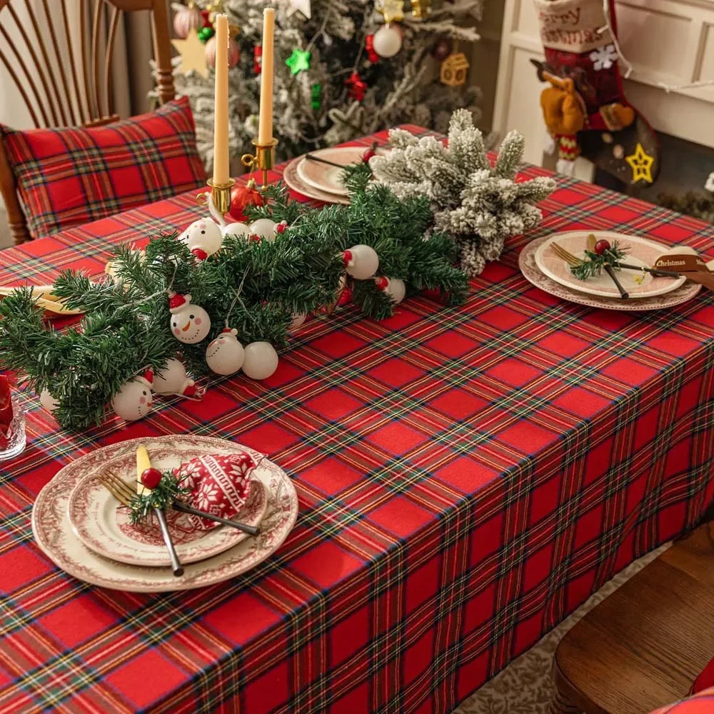 Plaid Christmas Tablecloth