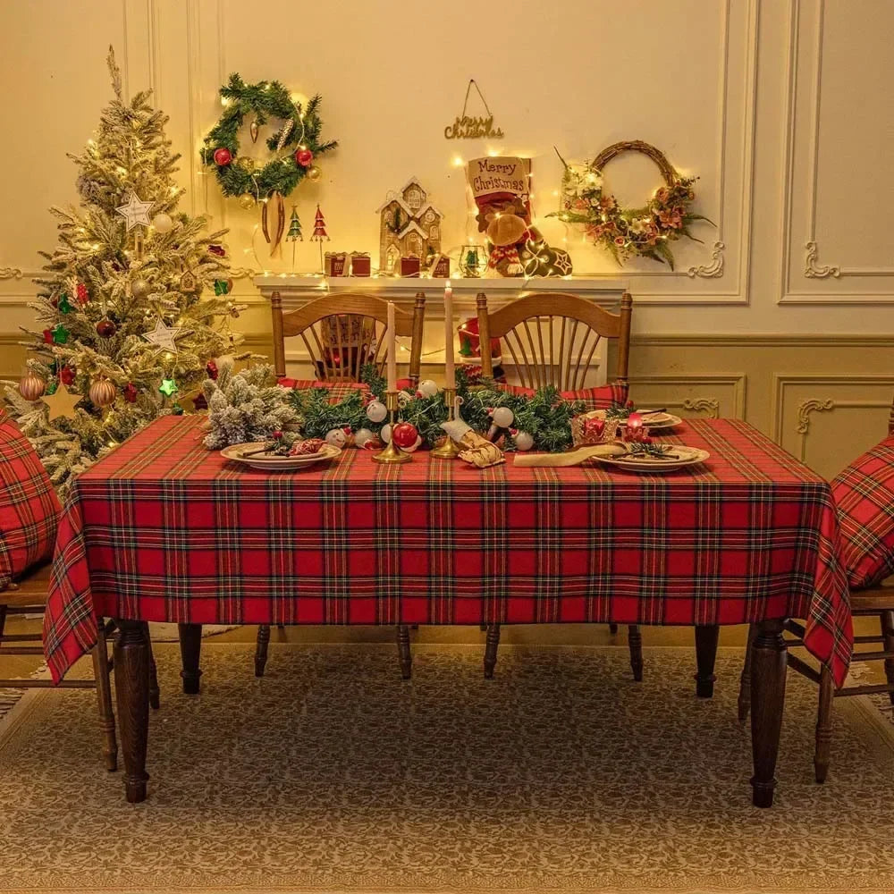 Plaid Christmas Tablecloth