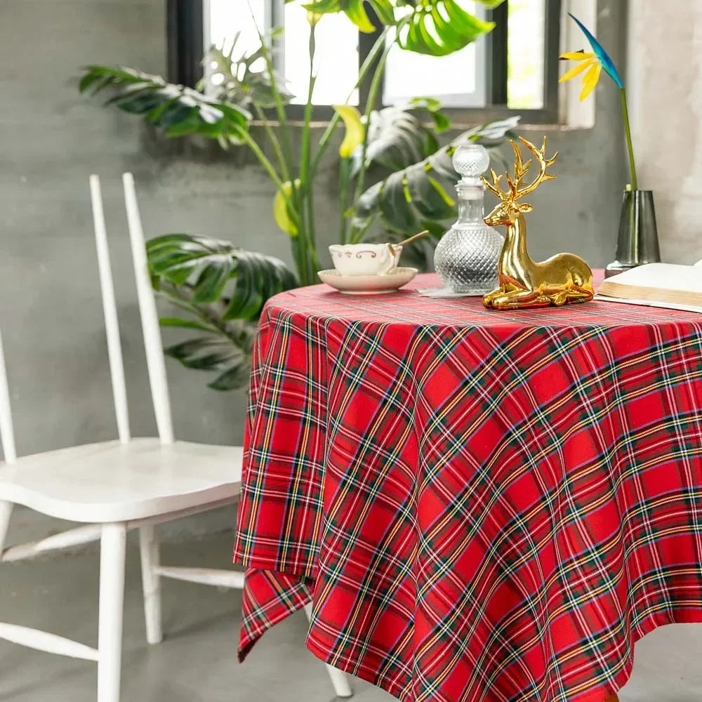 Plaid Christmas Tablecloth