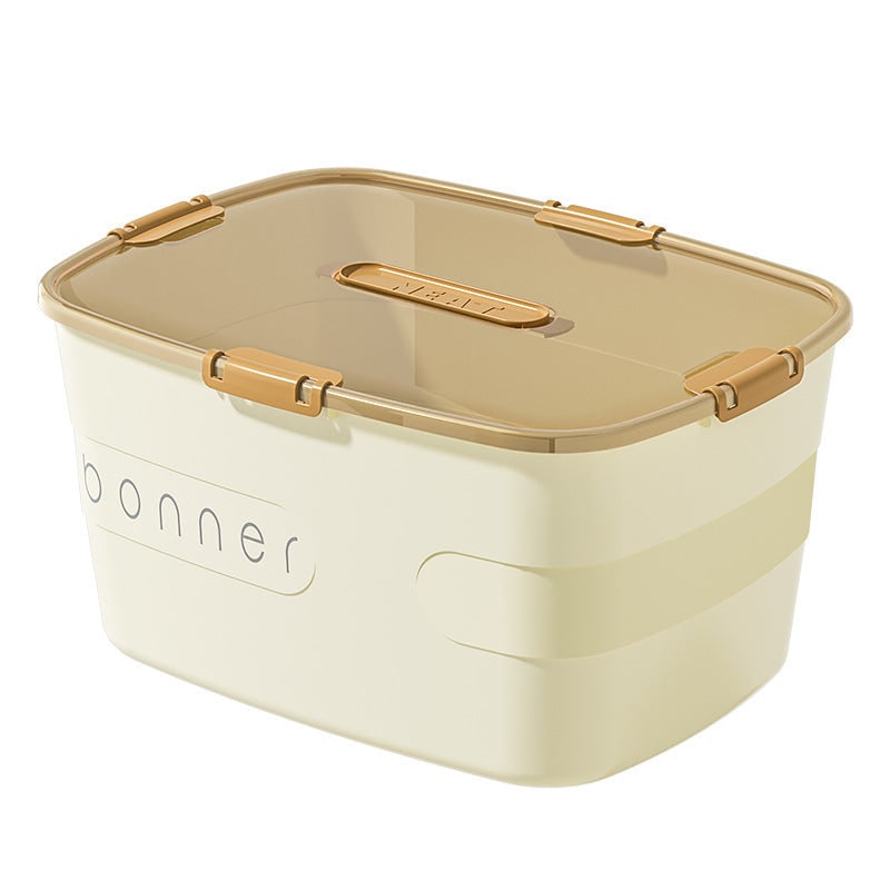 Plastic Storage Bin and Boxes with Latching Lid 27 Gallon Stackable Totes for Home Organization