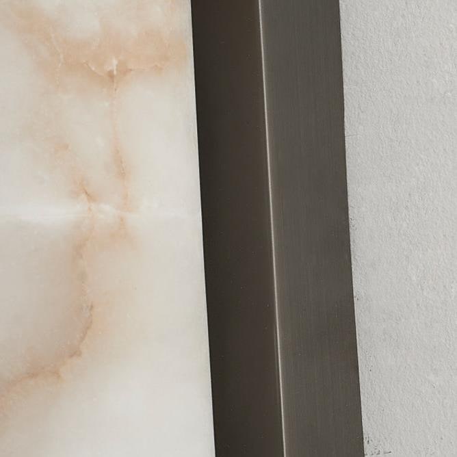 Plug-In Wall Sconce Lighting with Marbled Cylinder Shade Candle