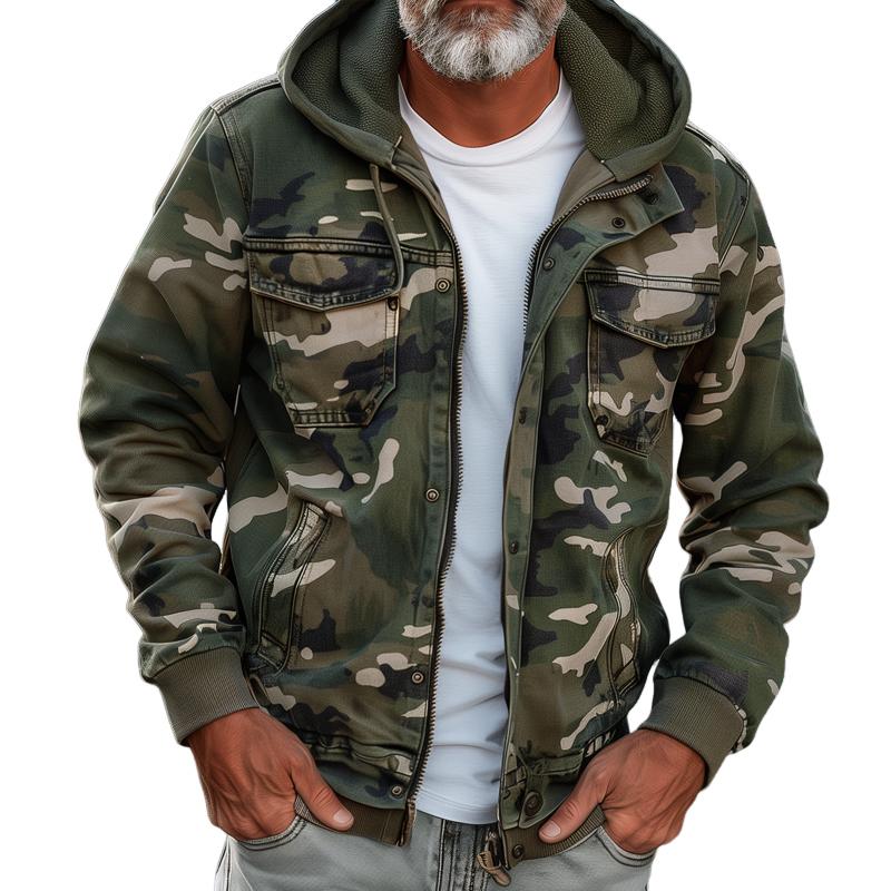 Fabian - Elegant Camouflage Cargo Jacket