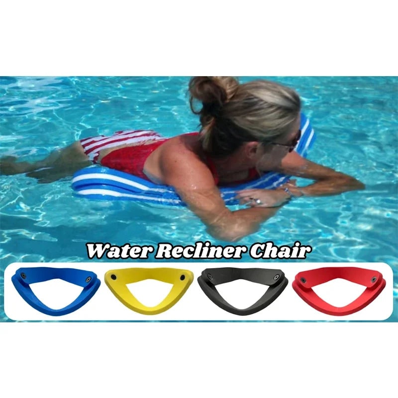 Pool Float Saddle with Adjustable Pivot Hinge and Flexible Foam Design