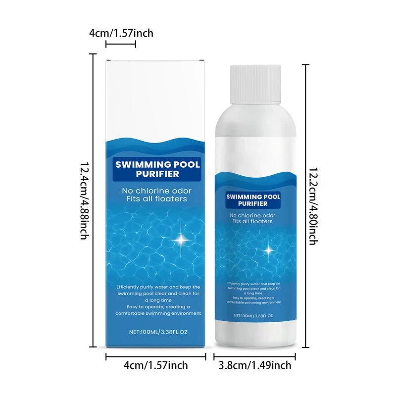 Pool Water Clarifier | Fast-Acting Algae & Bacteria Removal | 100 ml