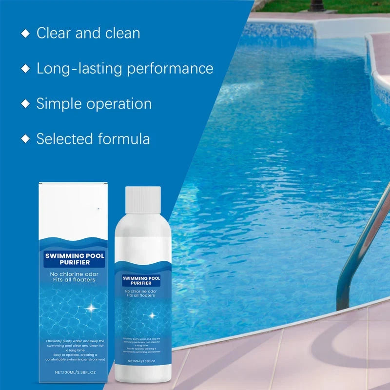 Pool Water Clarifier | Fast-Acting Algae & Bacteria Removal | 100 ml