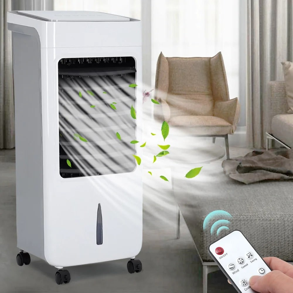 Portable Air Conditioner with Remote Control 6l Water Tank and Cooling Pad